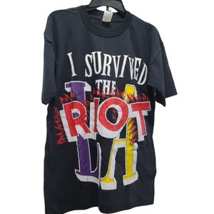 1992  LA Riots "Rodney King " - cause and effect t-shirt size medium